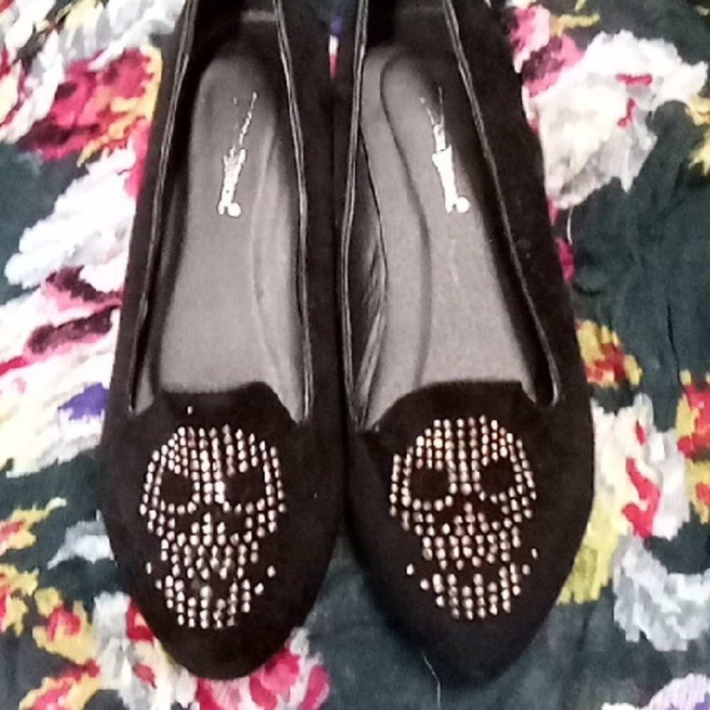Halloween Crystal Skull Shoes